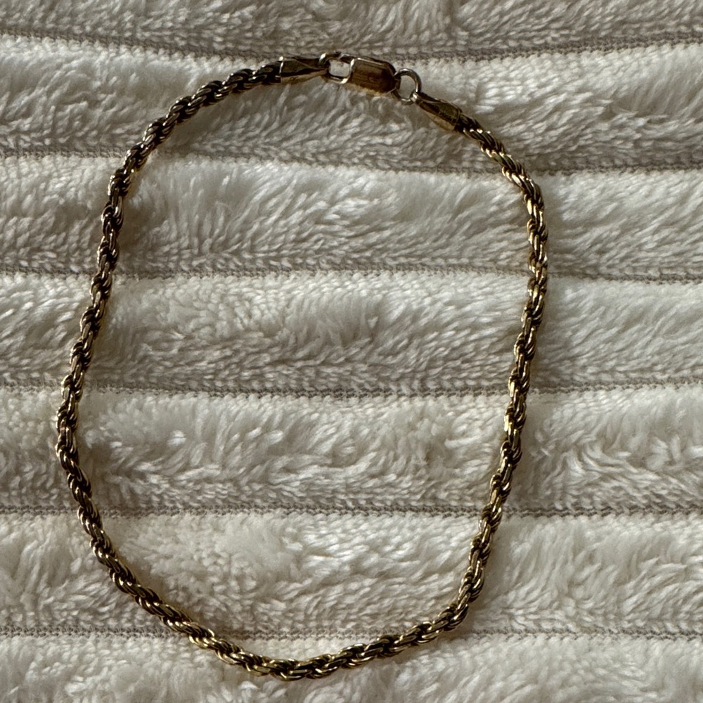 Classic .925 Italy Sterling Silver Rope Bracelet - Lirm Designer Hallmark